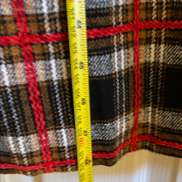 Dressed in LALA Plaid and Houndstooth Trench Coat - Red, Green, Black - Picture 10 of 14